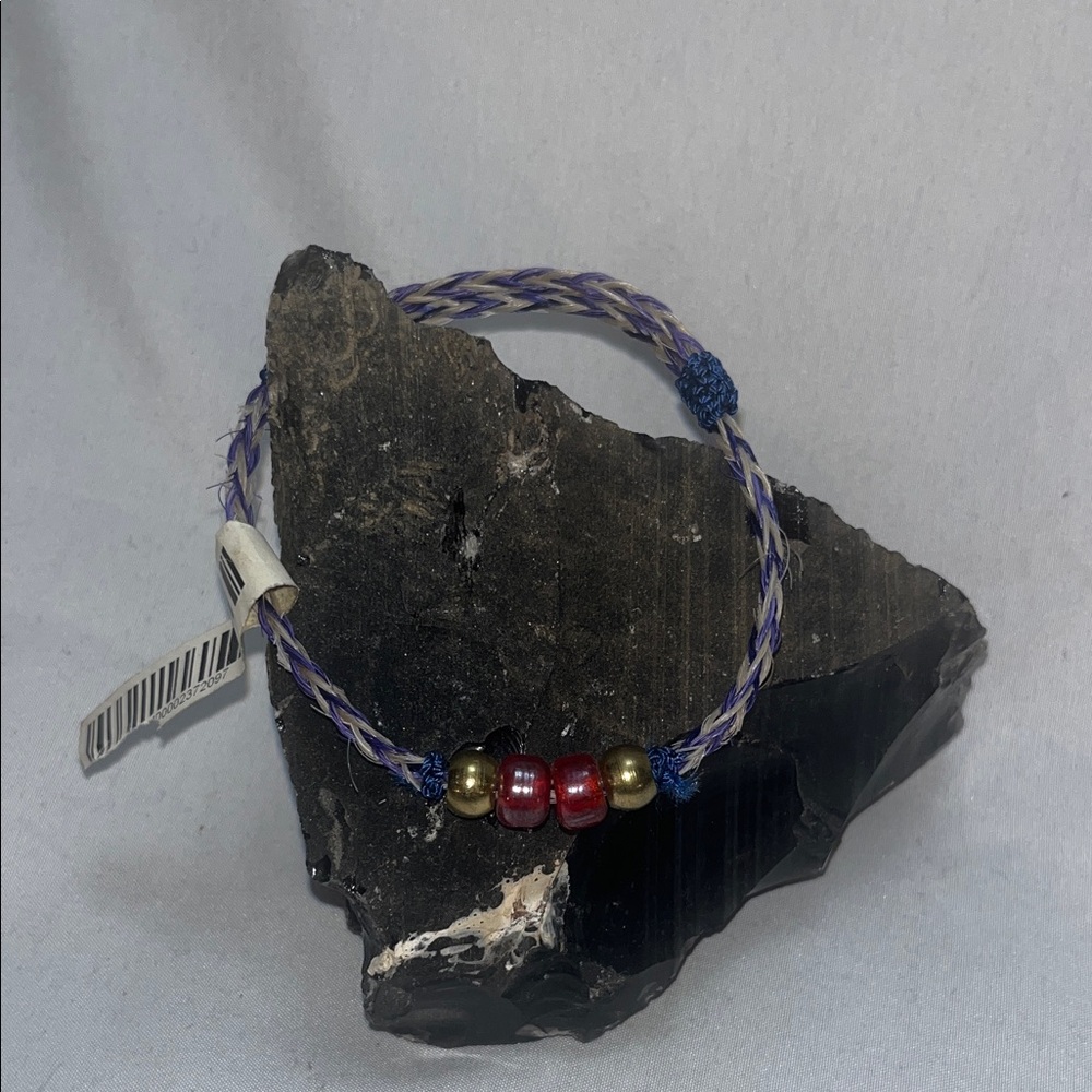 100% Horsehair Beaded Adjustable Bracelet